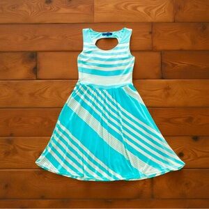 Women’s Cute Cutout Aquamarine Summer Dress